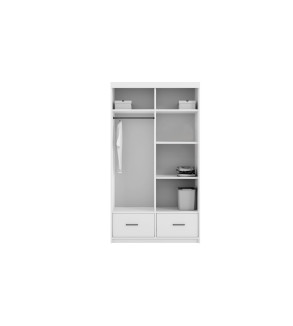 Schwebetürenschrank RB LED 153 cm mit Spiegel