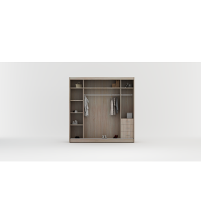 Schwebetürenschrank SA 200 cm mit Spiegel