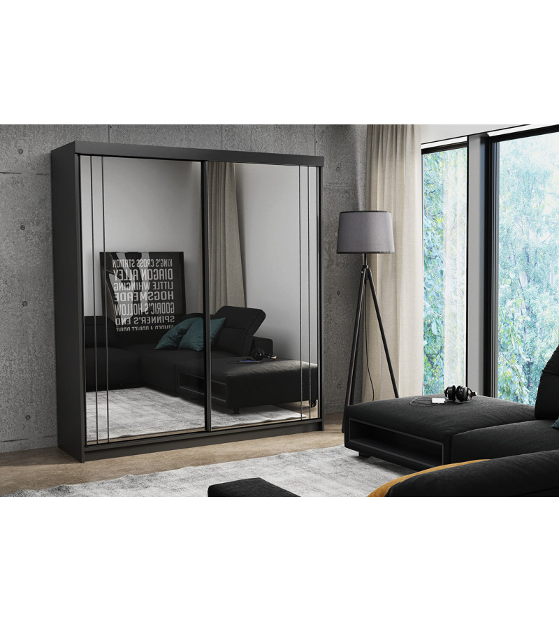 Schwebetürenschrank ST 150 cm mit Spiegel