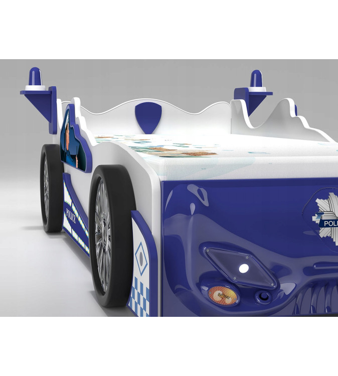 KRUDOX POLICE Kinderauto mit Matratze