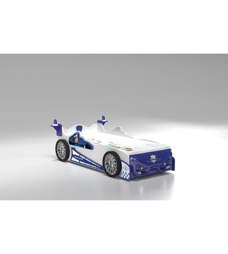 KRUDOX POLICE Kinderauto mit Matratze