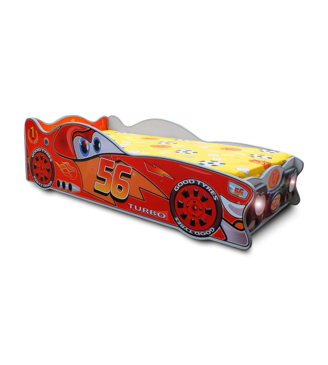KRUDOX McQueen Babybett für Kinder mit Matratze