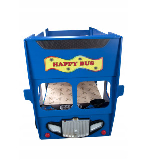 KRUDOX HAPPY BUS Etagenbett für Kinder mit Matratze