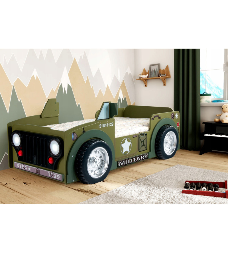 KRUDOX JEEP Auto-Kinderbett mit Matratze