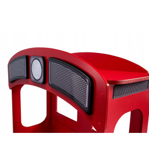 KRUDOX LOCOMOTIVE Rotes Kinderbett mit Matratze