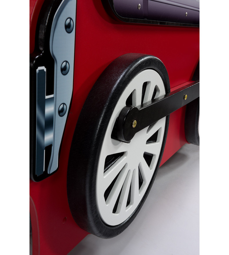 KRUDOX LOCOMOTIVE Rotes Kinderbett mit Matratze