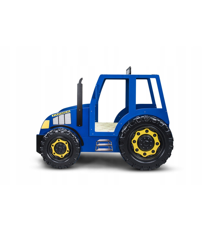 KRUDOX TRACTOR Blaues Kinderbett mit Matratze