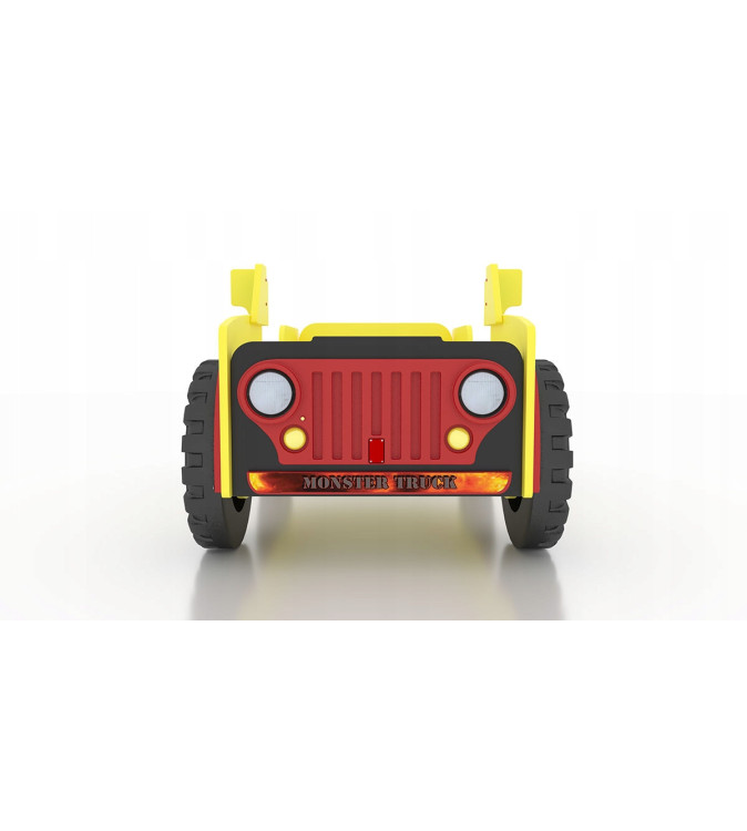 KRUDOX MONSTER TRUCK Kinderbett mit Matratze