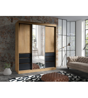 Schwebetürenschrank HA 180 cm mit Spiegel