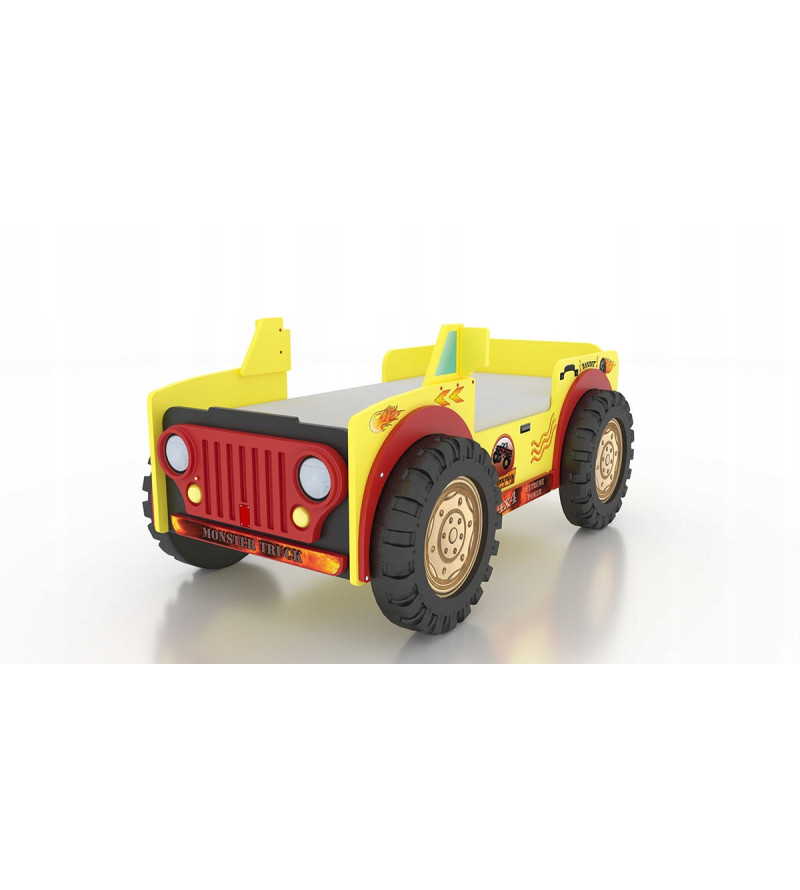 KRUDOX MONSTER TRUCK Kinderbett mit Matratze