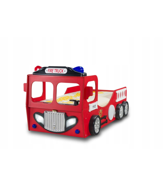 KRUDOX Feuerwehr auto Kinderbabybett mit Matratze