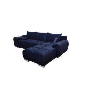 KRUDOX LONDON L-förmiges Universal Ecksofa Schwarz Matt Velvet 99