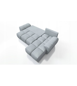 KRUDOX LONDON L-förmiges Universal Ecksofa Schwarz Matt Velvet 99