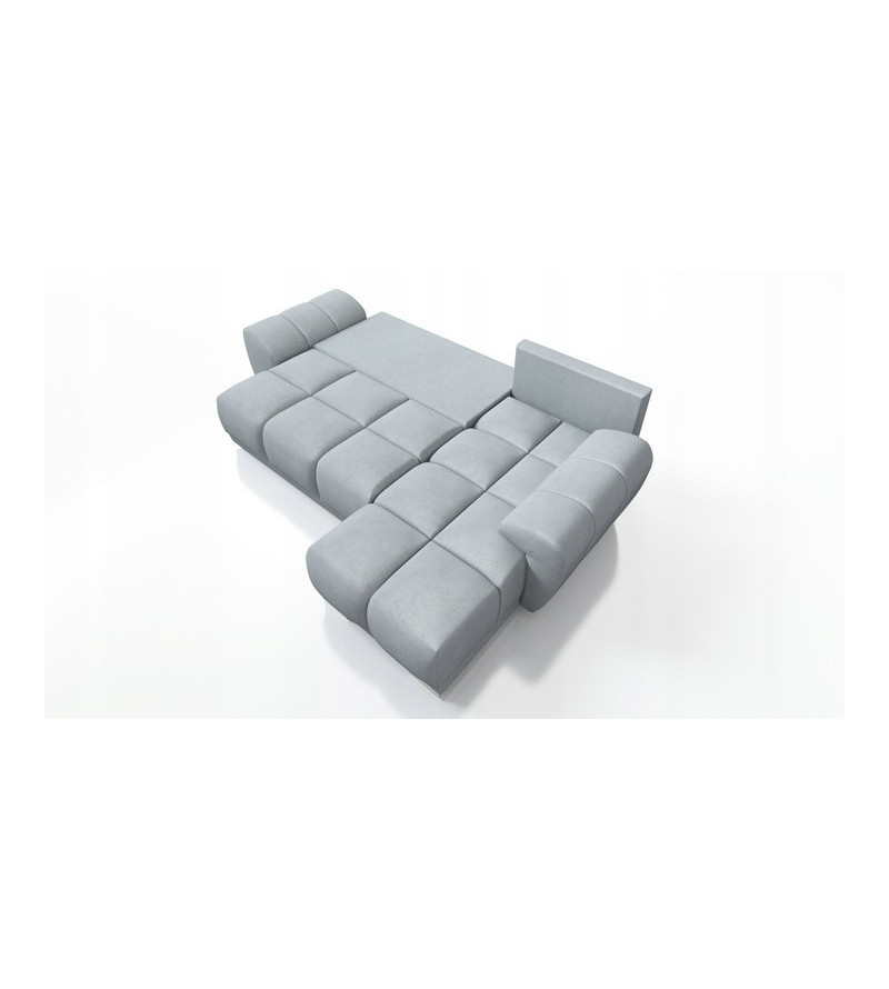 KRUDOX LONDON L-förmiges Universal Ecksofa Schwarz Matt Velvet 99