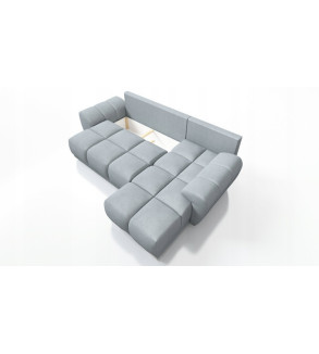 KRUDOX LONDON L-förmiges Universal Ecksofa Schwarz Matt Velvet 99