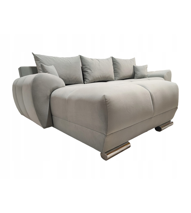KRUDOX LONDON Universal L-förmiges Ecksofa Hellgrau Matt Velvet 83