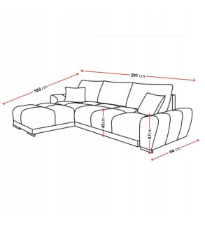 KRUDOX LONDON Universal L-förmiges Ecksofa Hellgrau Matt Velvet 83