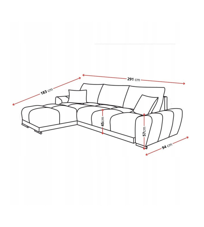 KRUDOX LONDON Universal L-förmiges Ecksofa Hellgrau Matt Velvet 83