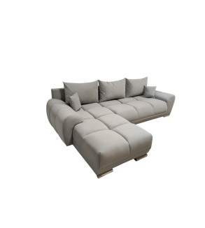 KRUDOX LONDON Universal L-förmiges Ecksofa Hellgrau Matt Velvet 83