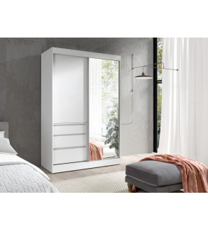 Schwebetürenschrank HA 140 cm mit Spiegel