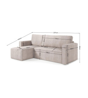 KRUDOX MIMIR L-förmiges Ecksofa