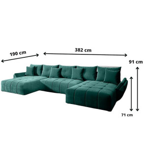 KRUDOX VIGO VELVET U-förmiges Ecksofa