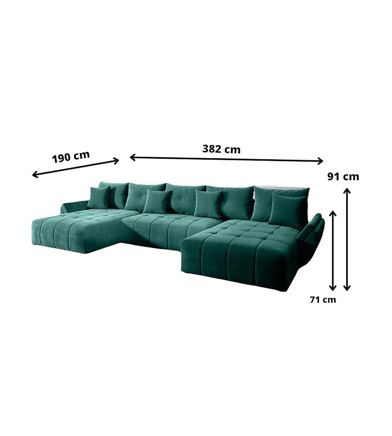 KRUDOX VIGO VELVET U-förmiges Ecksofa