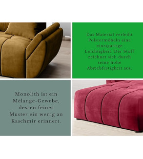 KRUDOX VIGO VELVET U-förmiges Ecksofa