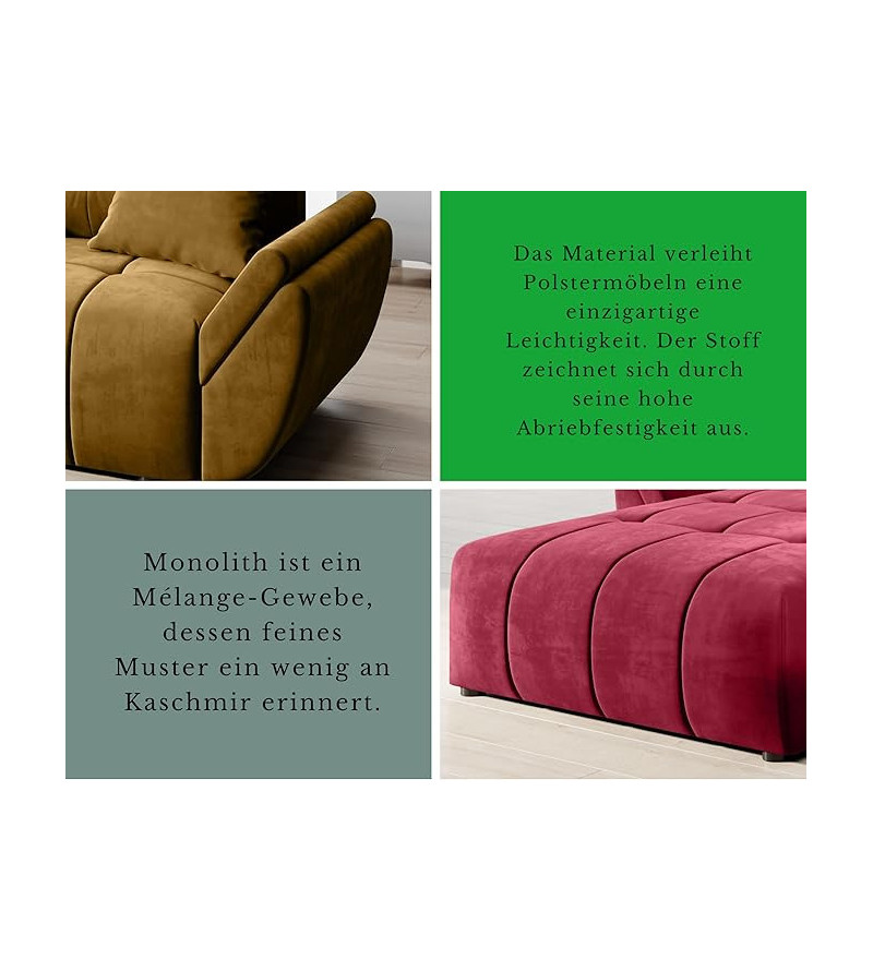 KRUDOX VIGO VELVET U-förmiges Ecksofa