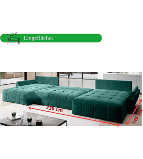 KRUDOX VIGO VELVET U-förmiges Ecksofa