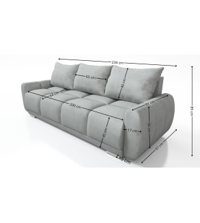 KRUDOX LONDON 3+2 Sofa Set Velvet Creme ( 04 )