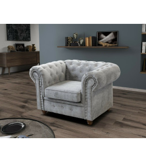 KRUDOX Chesterfield Sofa Set 3 + 2 Marineblau Plush Velvet