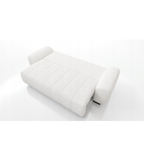 KRUDOX Ragnar 3+2 Schlafsofa-Set Weiß mit Pouffe (C1)