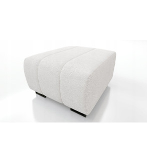 KRUDOX Ragnar 3+2 Schlafsofa-Set Weiß mit Pouffe (C1)