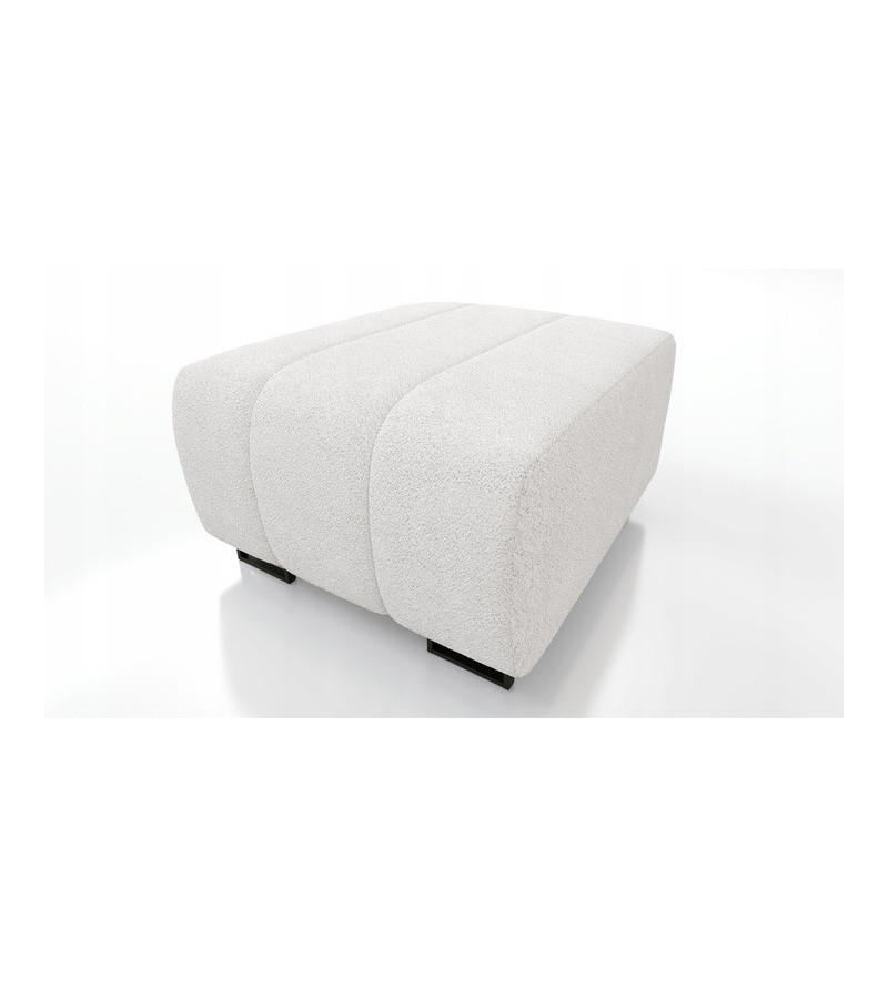 KRUDOX Ragnar 3+2 Schlafsofa-Set Weiß mit Pouffe (C1)
