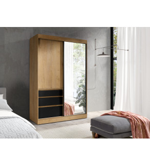 Schwebetürenschrank HA 140 cm mit Spiegel