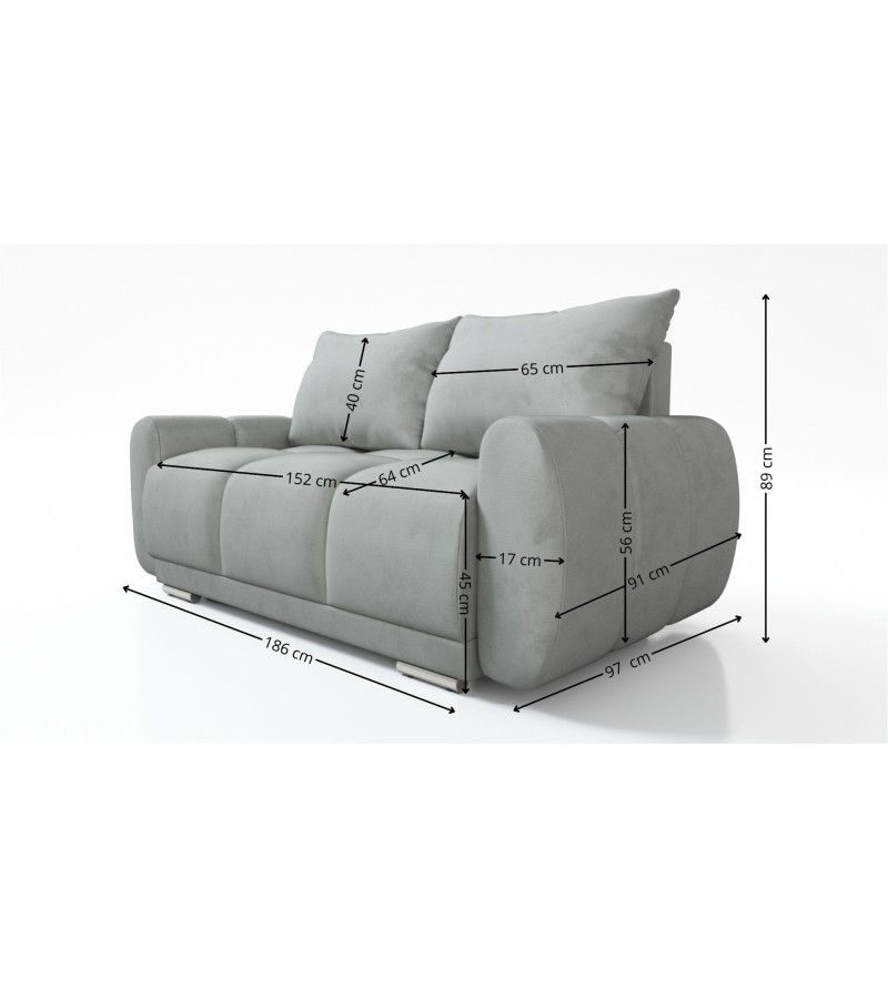 Gaba LONDON 3+2 Sofa Bed Set Velvet