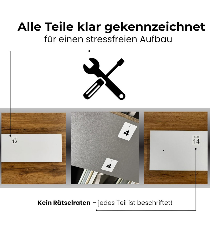 Schwebetürenschrank Lux 100 cm mit Spiegel