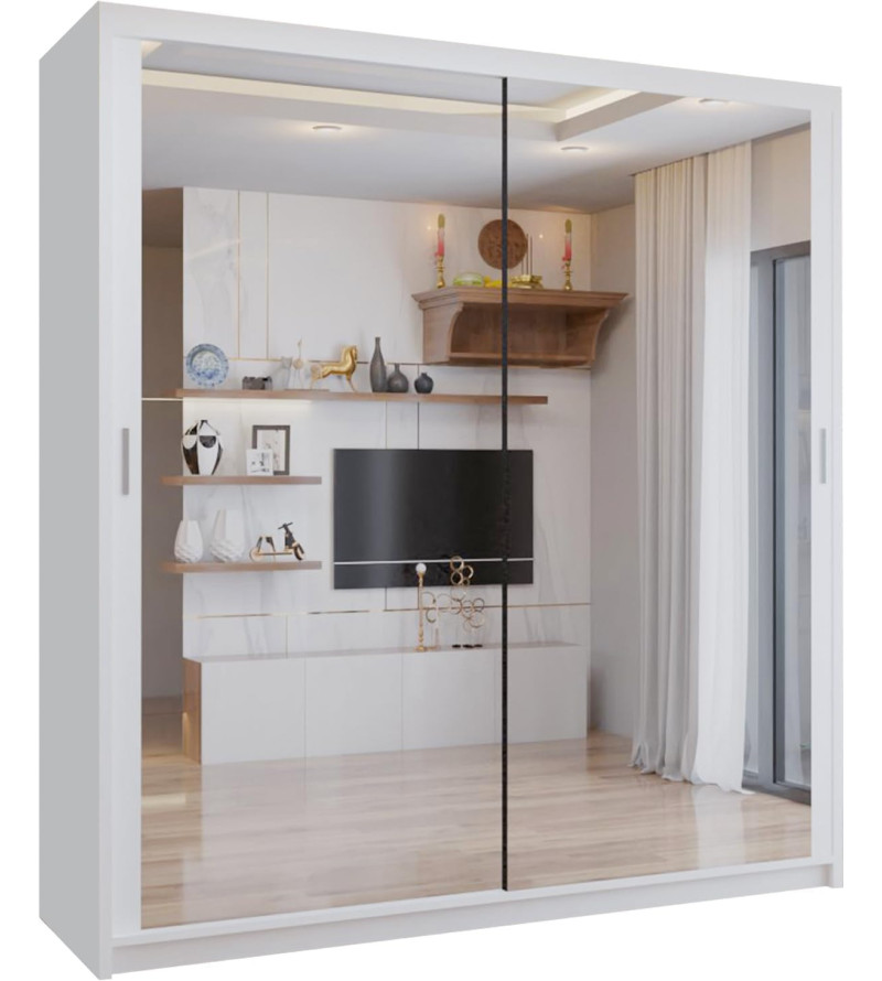 Schwebetürenschrank Lux 100 cm mit Spiegel