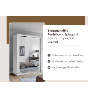 Schwebetürenschrank Lux 250 cm mit Spiegel