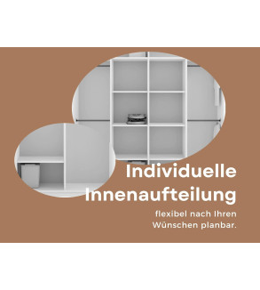 Schwebetürenschrank Lux 120 cm mit Spiegel