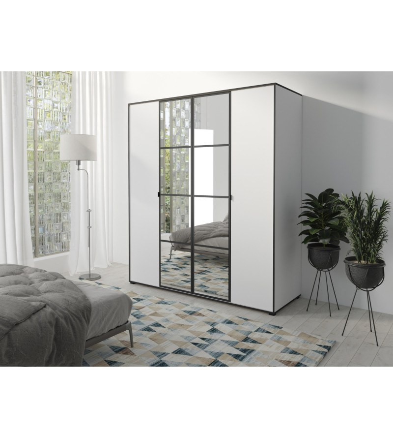 Schwebetürenschrank OS I 180 cm mit Spiegel