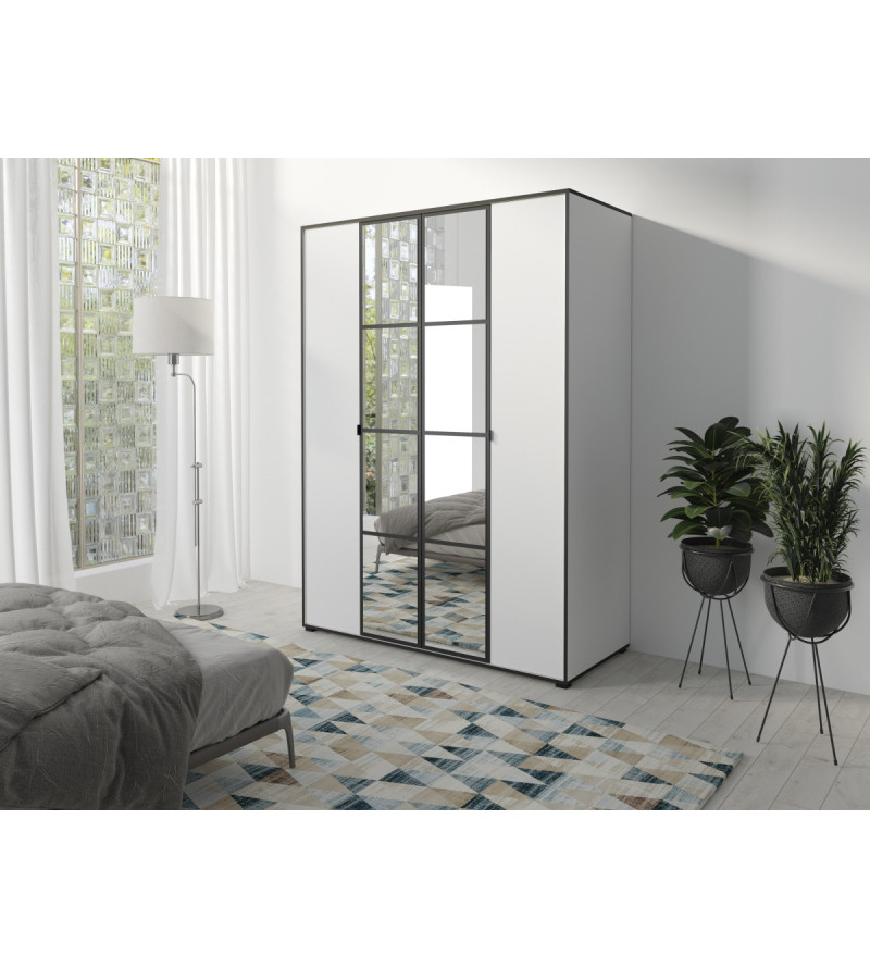 Schwebetürenschrank OS I 150 cm mit Spiegel
