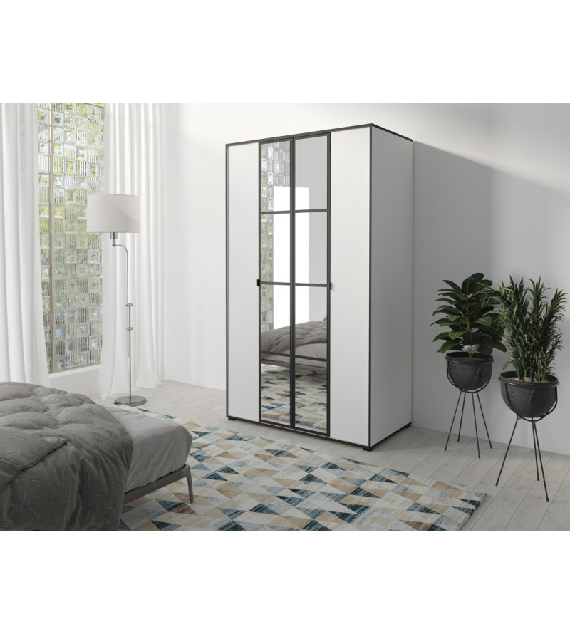 Schwebetürenschrank OS I 120 cm mit Spiegel