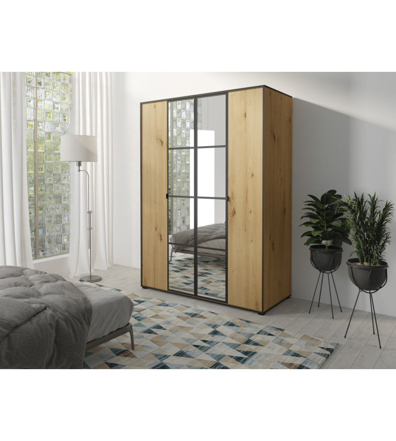 Schwebetürenschrank OS I 150 cm mit Spiegel