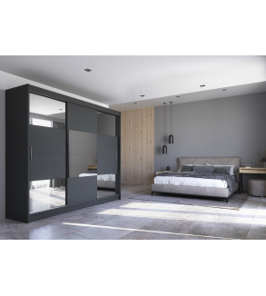 Schwebetürenschrank AR II 250 cm mit Spiegel