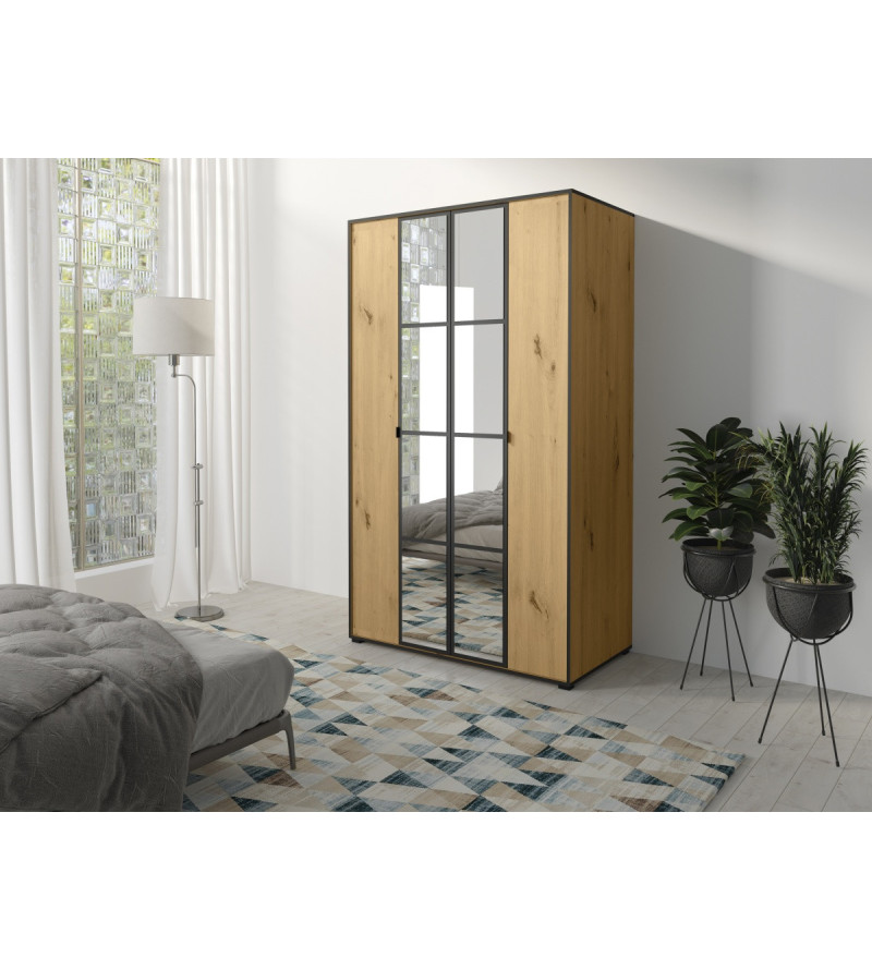 Schwebetürenschrank OS I 120 cm mit Spiegel