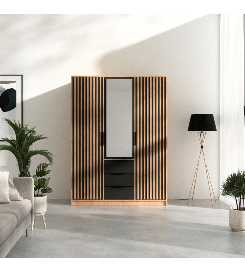 Kleiderschrank BA D3 LX mit Spiegel
