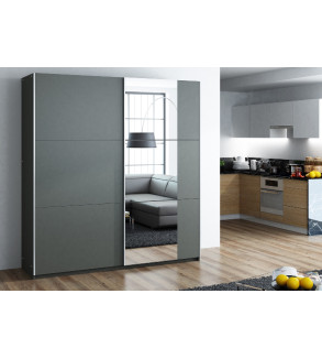 Schwebetürenschrank BS 200 cm mit Spiegel