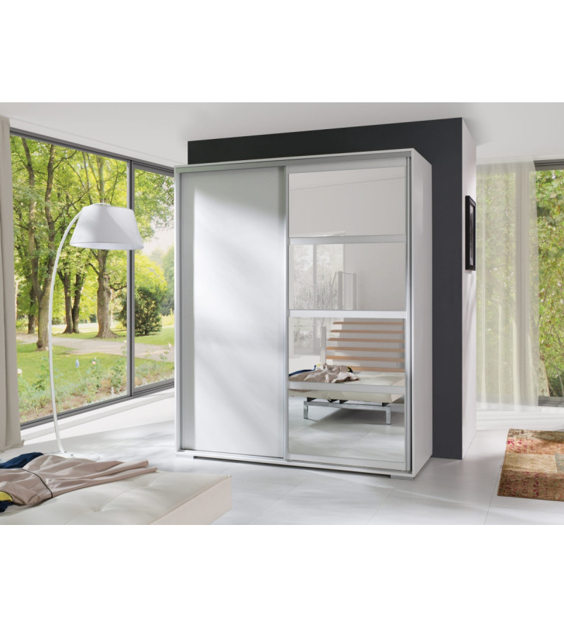 Schwebetürenschrank LE 180 cm mit Spiegel